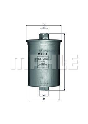 Filtre à carburant (Filtre à gasoil) KNECHT FILTER ref. KL 204
