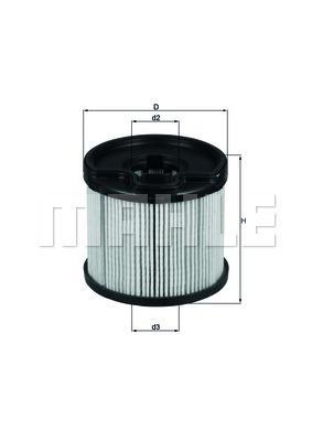 2X MAHLE / KNECHT Filtro Carburante KX 399D