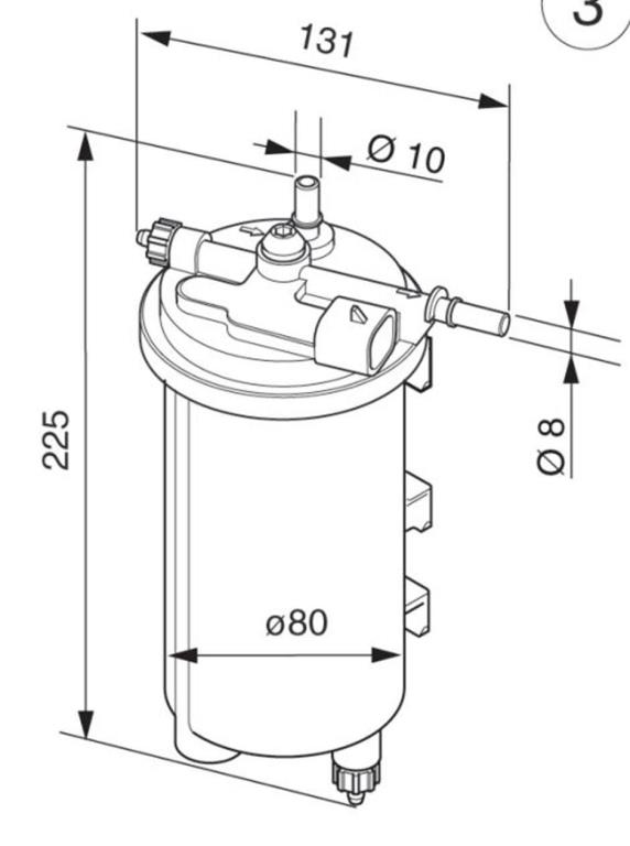 Filtre à carburant (Filtre à gasoil) PURFLUX ref. FC578