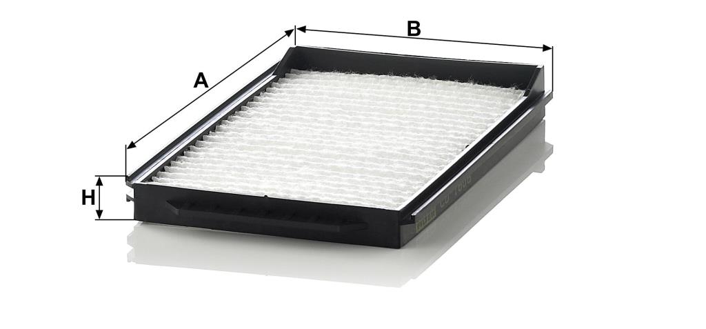 Filtre d'habitacle (Filtre à pollen) MANN-FILTER ref. CU 1806-2