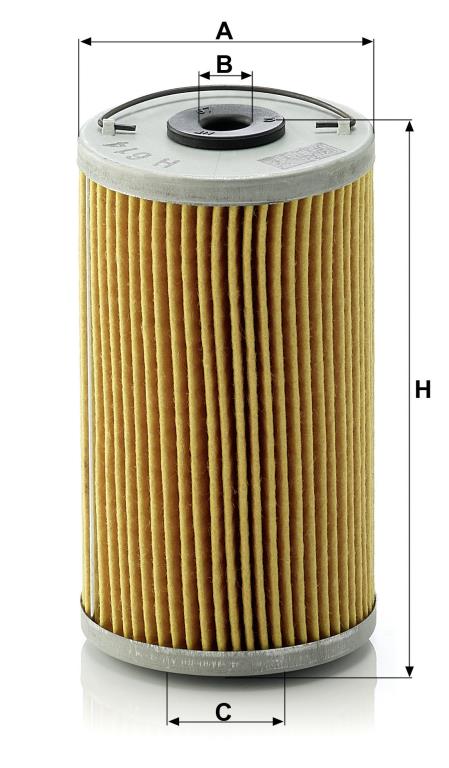 Filtre à huile MANN-FILTER H 614 n