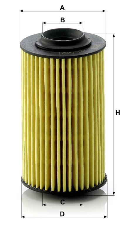 Filtre à huile MANN-FILTER HU 6001