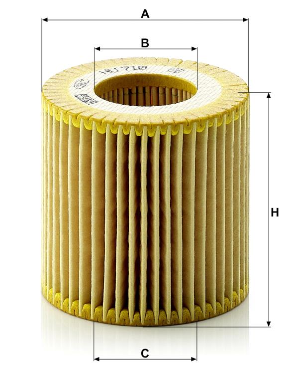 Filtro de aceite MANN-FILTER ref. HU 710 x