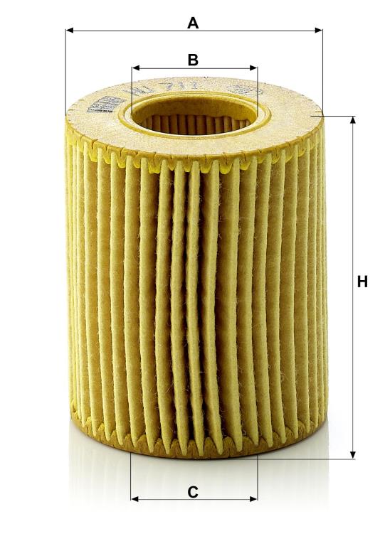 Filtre à huile MANN-FILTER ref. HU 711 x