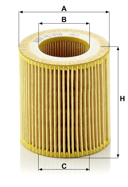 Filtro de aceite MANN-FILTER HU 816 z KIT