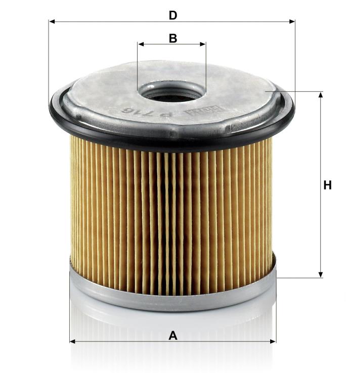Filtre à carburant (Filtre à gasoil) MANN-FILTER ref. P 716