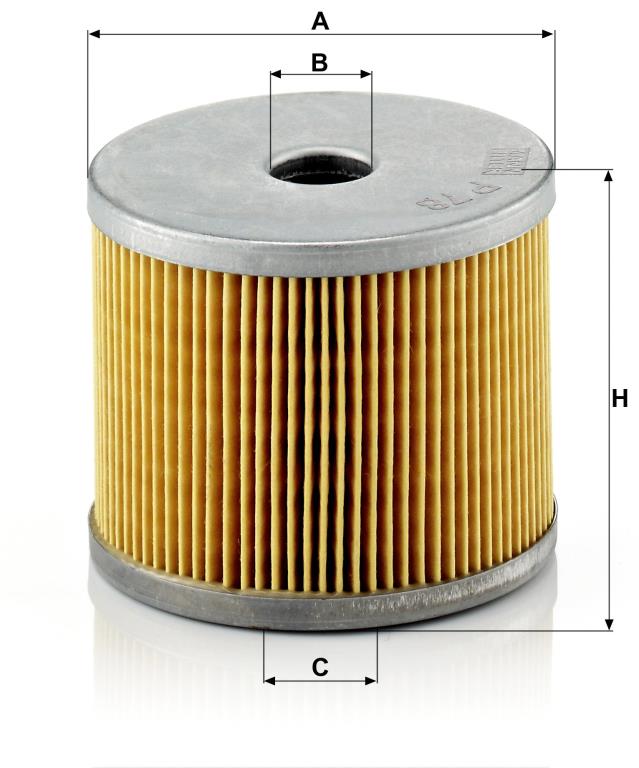 Filtre à carburant (Filtre à gasoil) MANN-FILTER ref. P 78 x