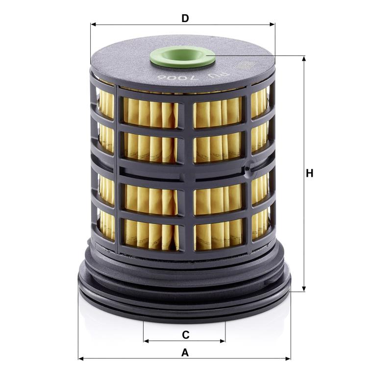 Filtre à carburant (Filtre à gasoil) MANN-FILTER ref. PU 7006