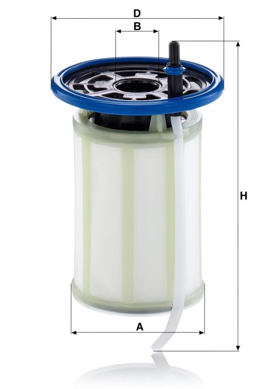 Filtre à carburant (Filtre à gasoil) MANN-FILTER PU 7018