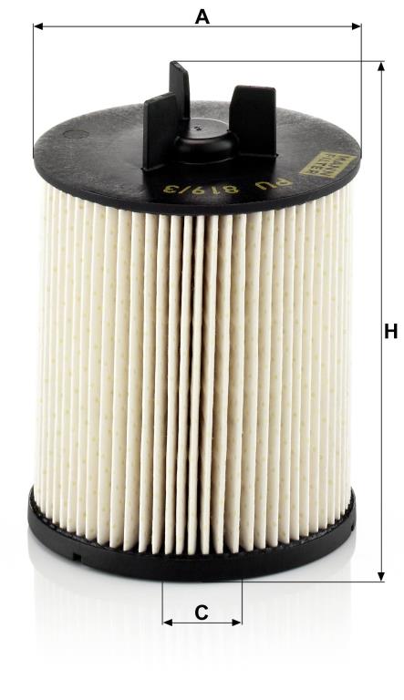 Filtre à carburant (Filtre à gasoil) MANN-FILTER ref. PU 819/3 x