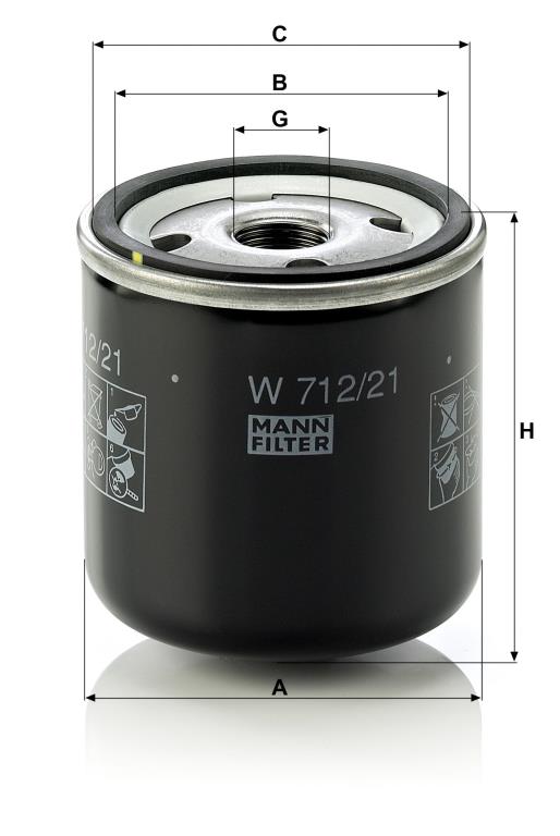 Filtre à huile MANN-FILTER W 930/21 pour Audi, Skoda, VW