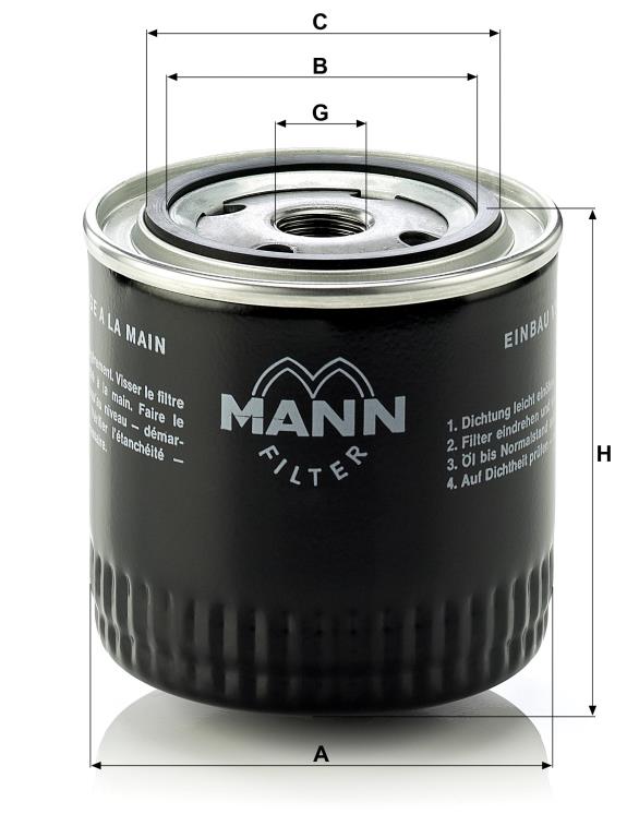 Filtro de aceite MANN-FILTER ref. W 920/17