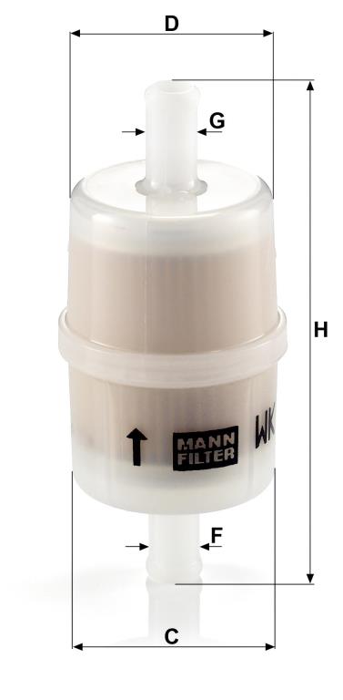 Filtre à carburant (Filtre à gasoil) MANN-FILTER ref. WK 32/7