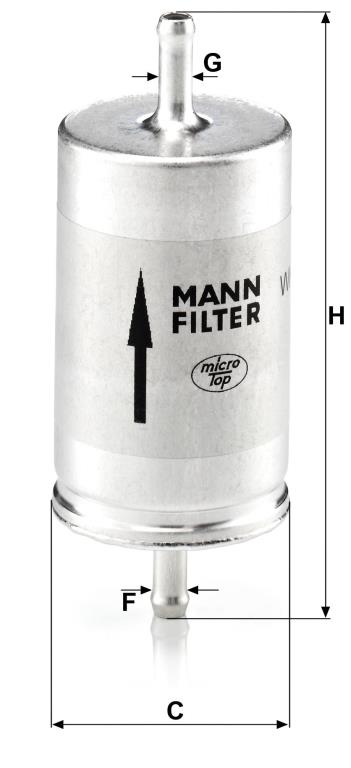 Filtre à carburant (Filtre à gasoil) MANN-FILTER ref. WK 410