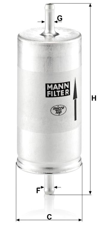 Filtre à carburant (Filtre à gasoil) MANN-FILTER ref. WK 413