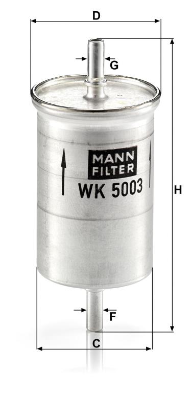 Filtro combustible MANN-FILTER ref. WK 5003