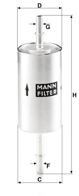 Filtro de combustível MANN-FILTER ref. WK 512/1