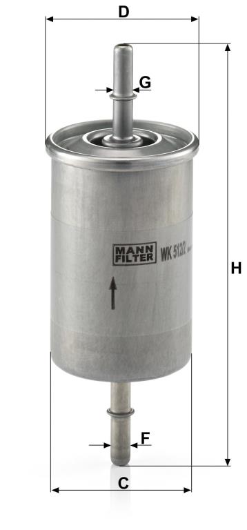 Filtre à carburant (Filtre à gasoil) MANN-FILTER ref. WK 512/2