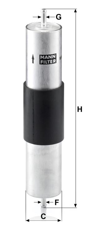 Filtro combustible MANN-FILTER ref. WK 516/1