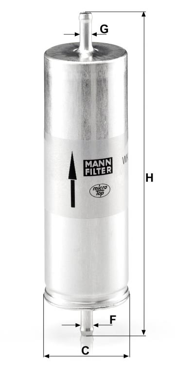 Filtre à carburant (Filtre à gasoil) MANN-FILTER ref. WK 516