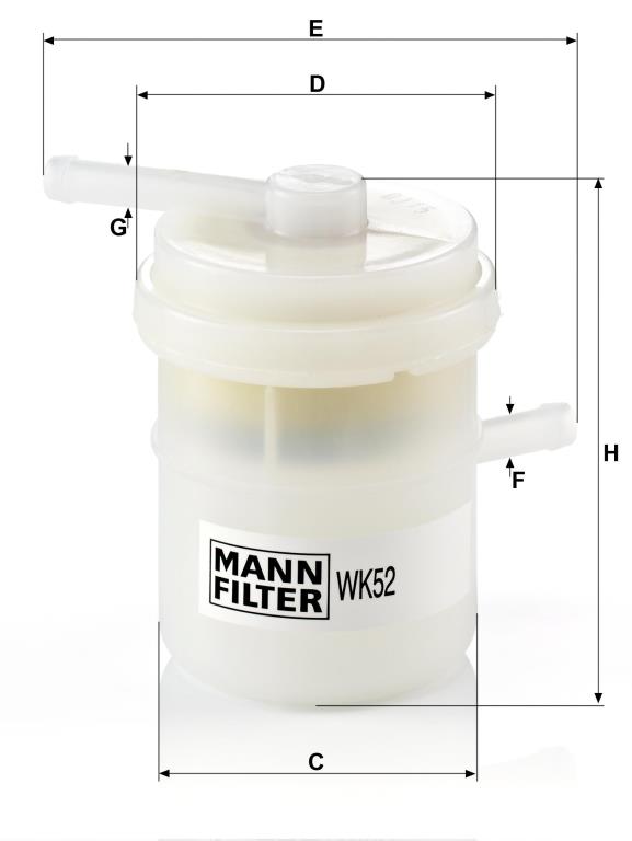 Filtre à carburant (Filtre à gasoil) MANN-FILTER ref. WK 52