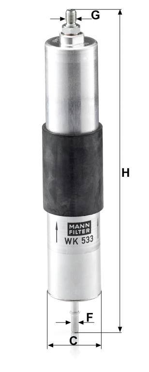 Filtro combustible MANN-FILTER ref. WK 533