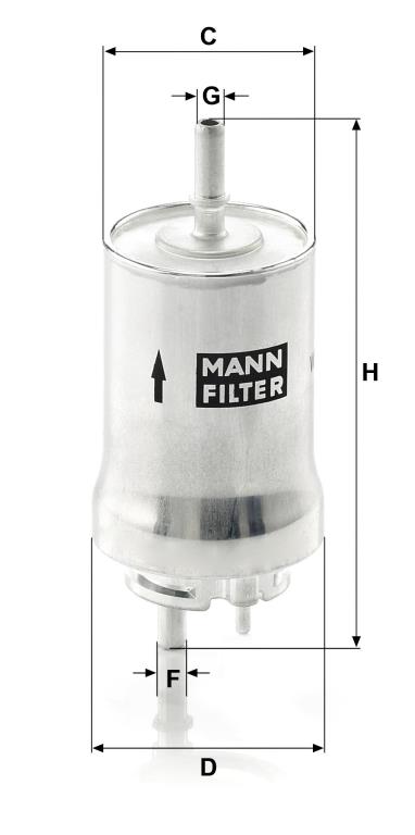 Filtre à carburant (Filtre à gasoil) MANN-FILTER ref. WK 59 x
