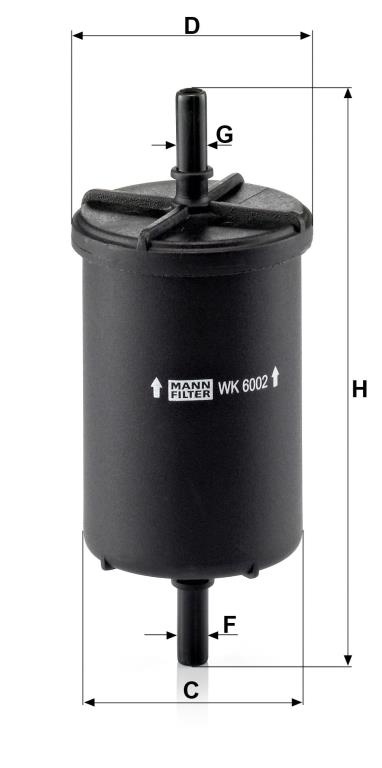 Filtre à carburant (Filtre à gasoil) MANN-FILTER ref. WK 6002