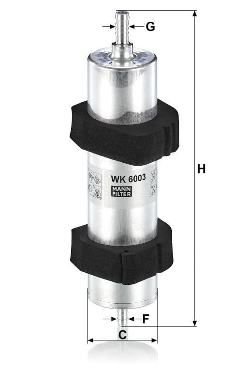 Filtro combustible MANN-FILTER ref. WK 6003