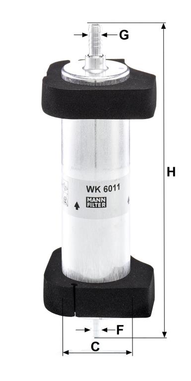 Filtro combustible MANN-FILTER ref. WK 6011