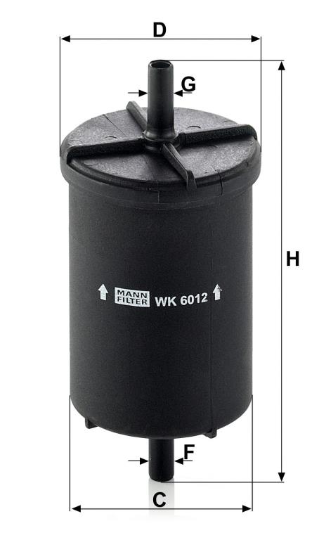 Filtre à carburant (Filtre à gasoil) MANN-FILTER ref. WK 6012