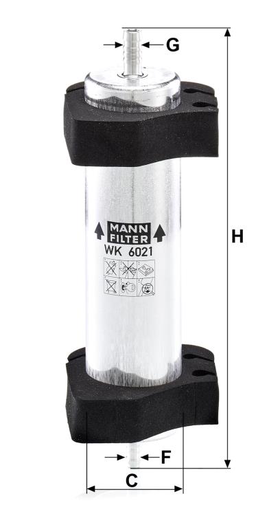 Filtro combustible MANN-FILTER ref. WK 6021