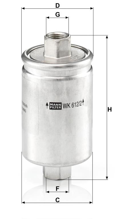 Filtre à carburant (Filtre à gasoil) MANN-FILTER ref. WK 612/2
