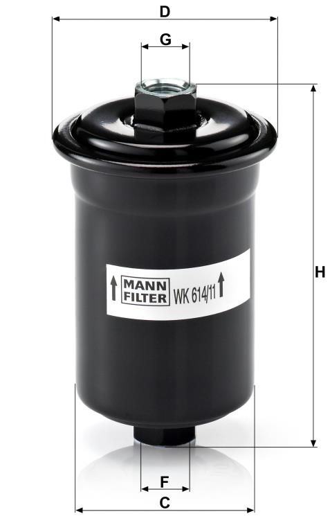 Filtre à carburant (Filtre à gasoil) MANN-FILTER ref. WK 614/11