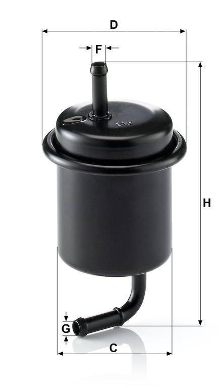 Filtre à carburant (Filtre à gasoil) MANN-FILTER ref. WK 614/47