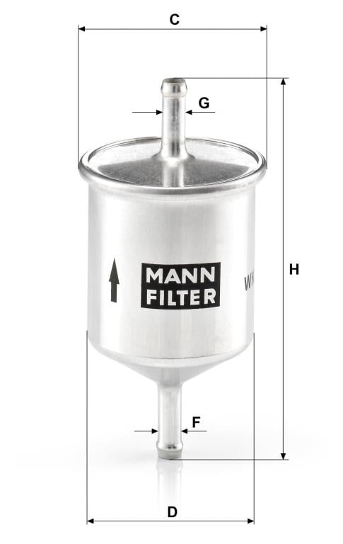Filtro de combustível MANN-FILTER ref. WK 66