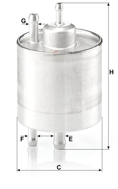 Filtre à carburant (Filtre à gasoil) MANN-FILTER WK 711/1