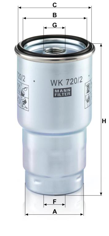 Filtro combustible MANN-FILTER ref. WK 720/2 x