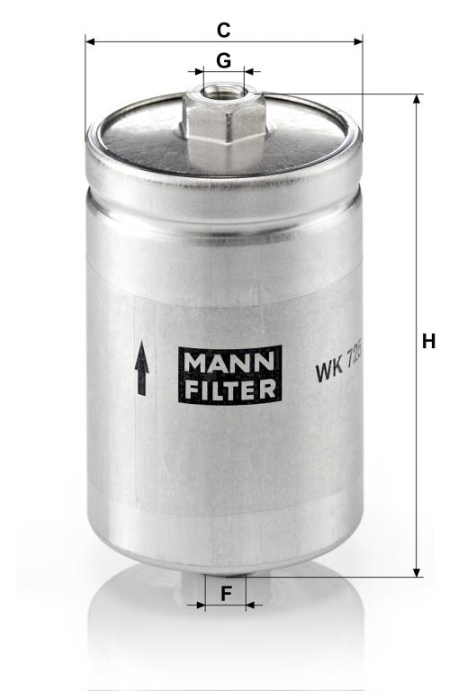 Filtre à carburant (Filtre à gasoil) MANN-FILTER ref. WK 725
