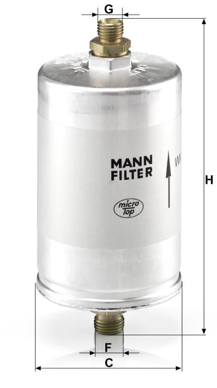 Filtre à carburant (Filtre à gasoil) MANN-FILTER ref. WK 726/2