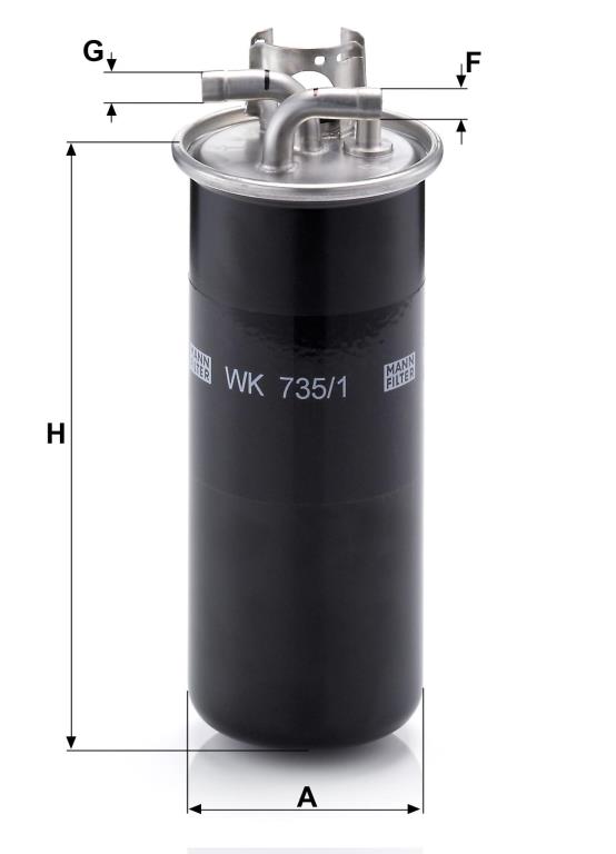 Filtre à carburant (Filtre à gasoil) MANN-FILTER ref. WK 735/1