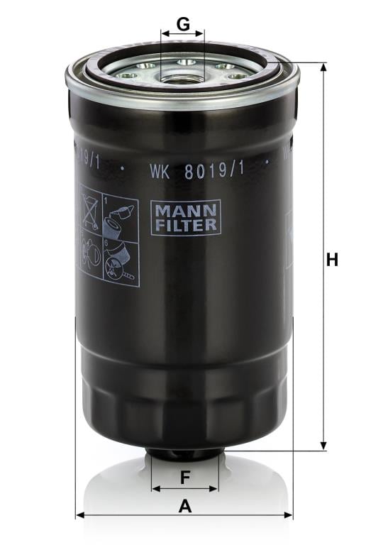 Filtre à carburant (Filtre à gasoil) MANN-FILTER ref. WK 8019/1