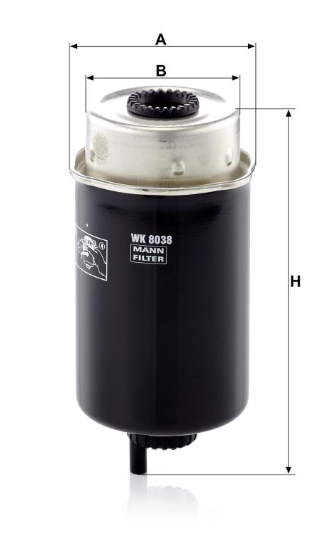 Filtre à carburant (Filtre à gasoil) MANN-FILTER WK 8038