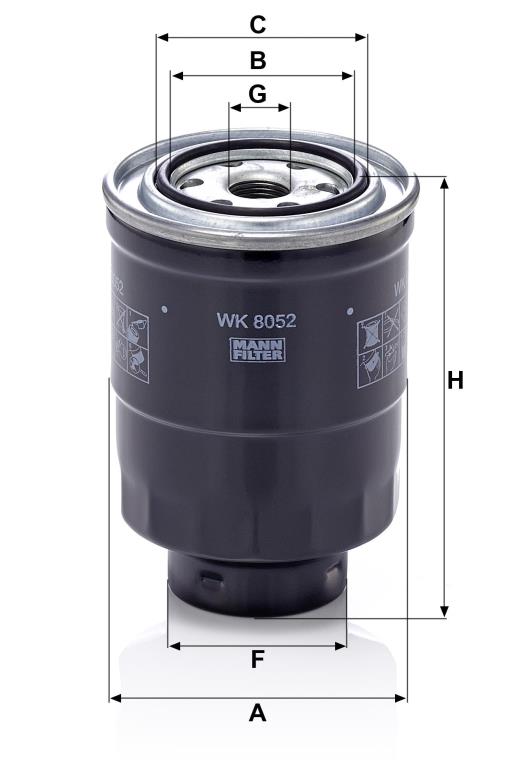 Filtre à carburant (Filtre à gasoil) MANN-FILTER ref. WK 8052 Z