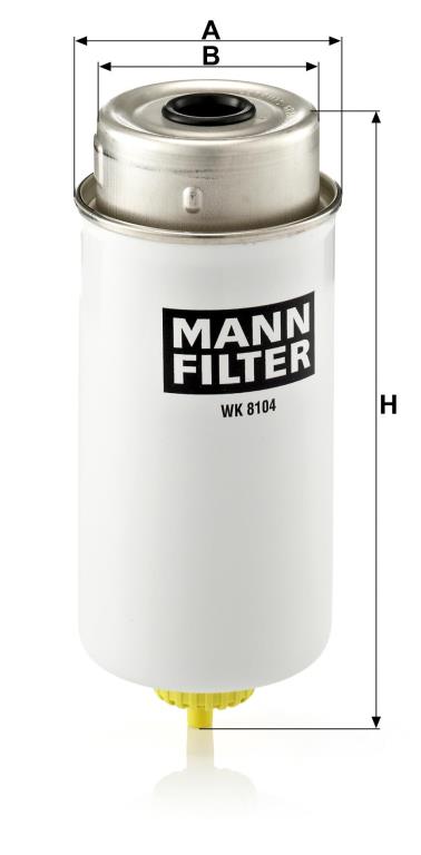 Filtre à carburant (Filtre à gasoil) MANN-FILTER ref. WK 8104