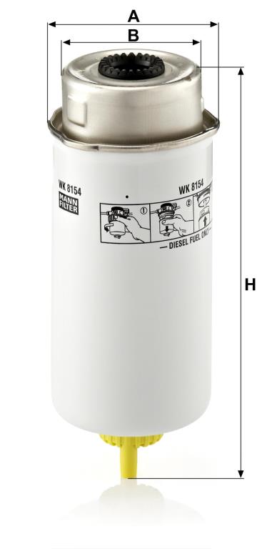 Filtre à carburant (Filtre à gasoil) MANN-FILTER ref. WK 8154