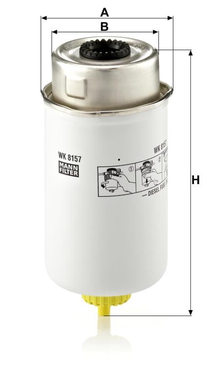 Filtre à carburant (Filtre à gasoil) MANN-FILTER ref. WK 8157