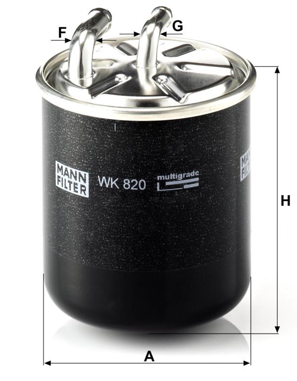 Filtre à carburant (Filtre à gasoil) MANN-FILTER ref. WK 820