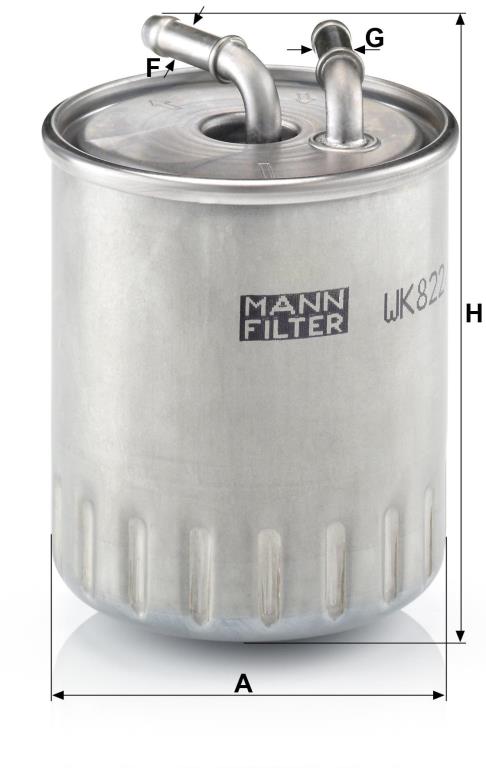 Filtro combustible MANN-FILTER ref. WK 822/3