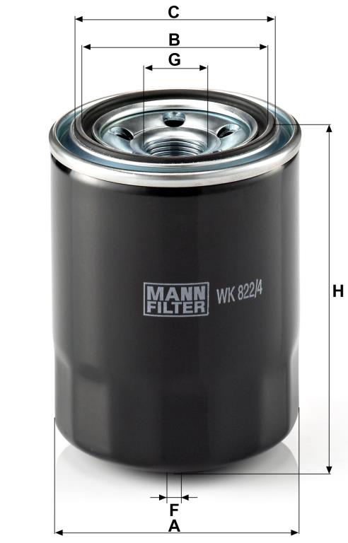 Filtre à carburant (Filtre à gasoil) MANN-FILTER ref. WK 822/4